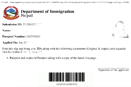 Online Tourist Visa for Nepal